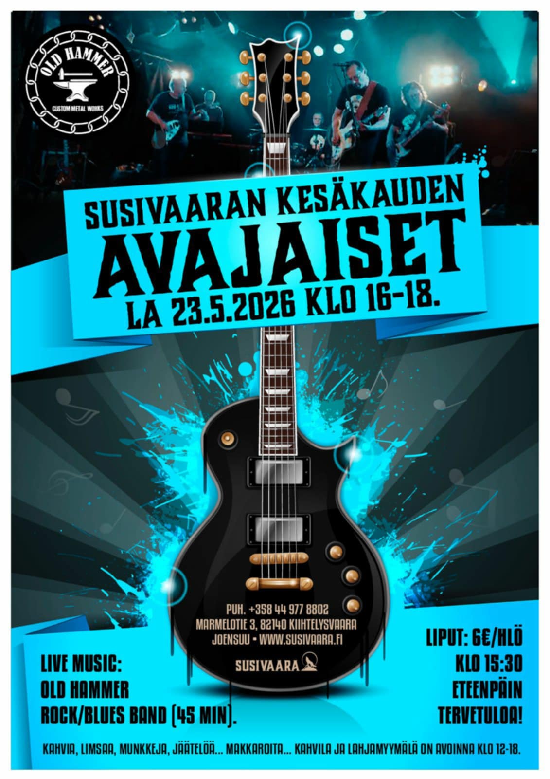 SUSIVAARAN KESÄKAUDEN 2026 VIRALLISET AVAJAISET LA 23.5.2026!