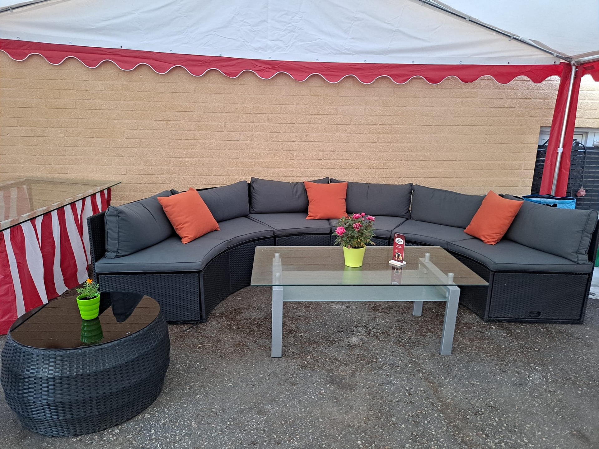 Susivaaran katettua terassia aivan alkukeväästä.