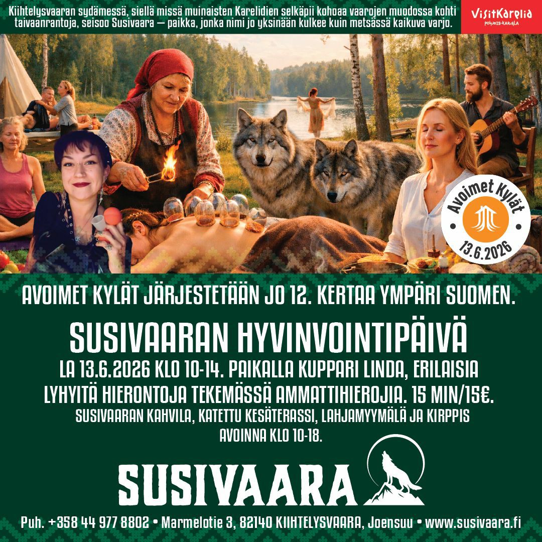 Susivaaran Hyvnvointipäivä la 13.6.2026 klo 10-14.